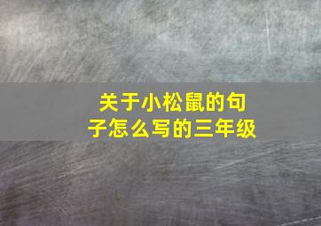 关于小松鼠的句子怎么写的三年级