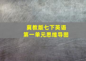 冀教版七下英语第一单元思维导图