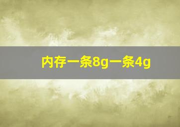 内存一条8g一条4g