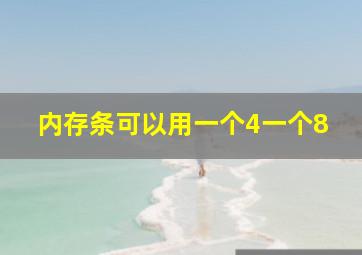 内存条可以用一个4一个8