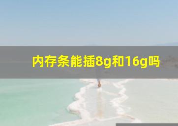 内存条能插8g和16g吗