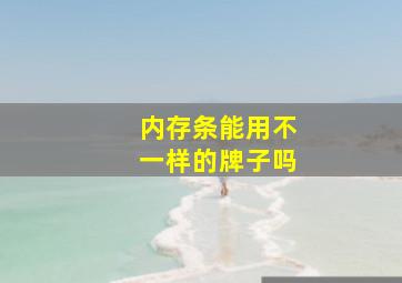 内存条能用不一样的牌子吗