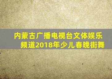 内蒙古广播电视台文体娱乐频道2018年少儿春晚街舞