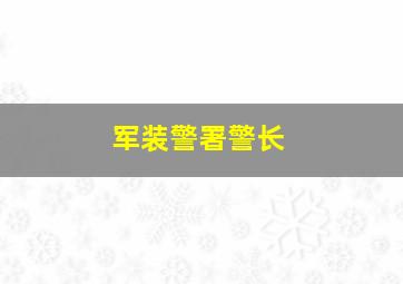 军装警署警长