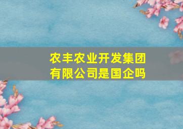 农丰农业开发集团有限公司是国企吗