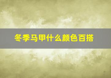 冬季马甲什么颜色百搭