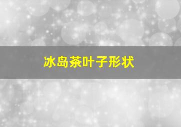 冰岛茶叶子形状