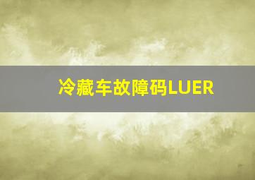 冷藏车故障码LUER