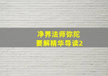 净界法师弥陀要解精华导读2