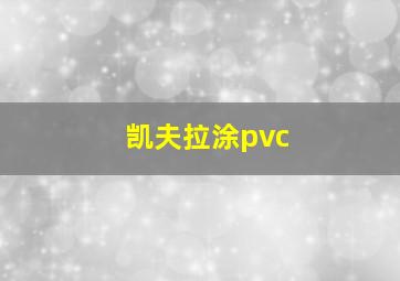 凯夫拉涂pvc