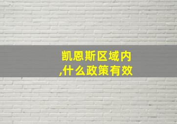 凯恩斯区域内,什么政策有效