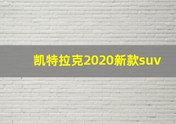 凯特拉克2020新款suv