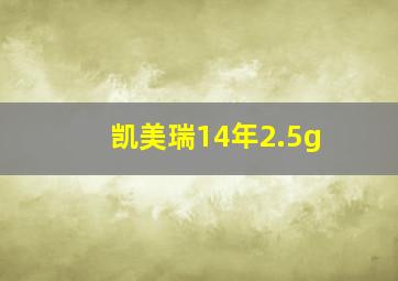 凯美瑞14年2.5g