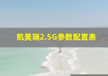 凯美瑞2.5G参数配置表