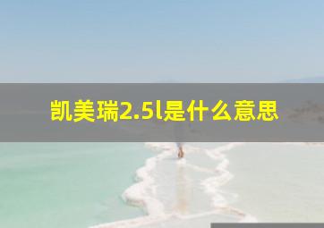 凯美瑞2.5l是什么意思