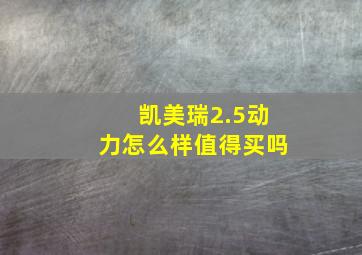 凯美瑞2.5动力怎么样值得买吗