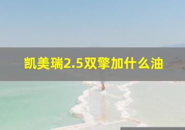 凯美瑞2.5双擎加什么油