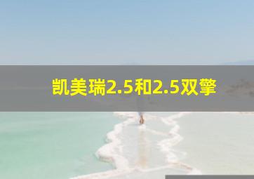 凯美瑞2.5和2.5双擎