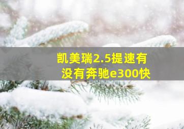 凯美瑞2.5提速有没有奔驰e300快