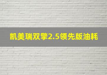 凯美瑞双擎2.5领先版油耗