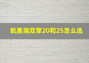 凯美瑞双擎20和25怎么选