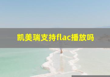 凯美瑞支持flac播放吗