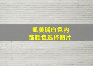 凯美瑞白色内饰颜色选择图片