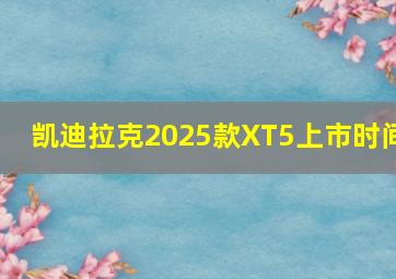 凯迪拉克2025款XT5上市时间