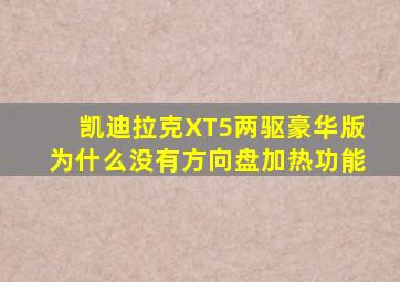 凯迪拉克XT5两驱豪华版为什么没有方向盘加热功能