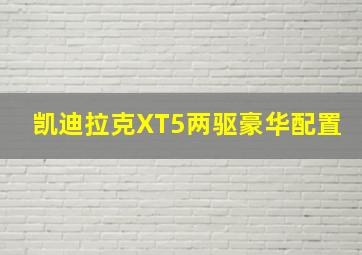 凯迪拉克XT5两驱豪华配置