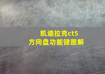 凯迪拉克ct5方向盘功能键图解