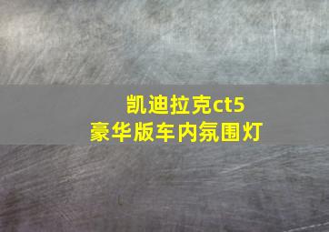 凯迪拉克ct5豪华版车内氛围灯