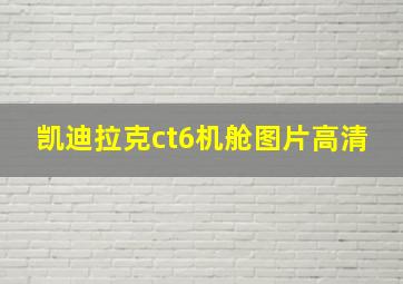 凯迪拉克ct6机舱图片高清