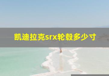 凯迪拉克srx轮毂多少寸