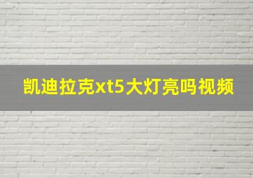 凯迪拉克xt5大灯亮吗视频