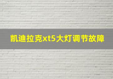 凯迪拉克xt5大灯调节故障