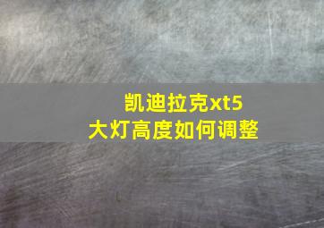 凯迪拉克xt5大灯高度如何调整