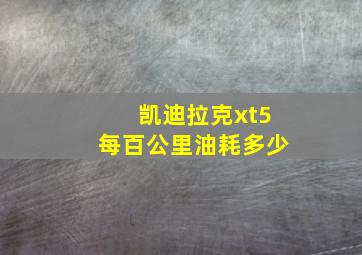 凯迪拉克xt5每百公里油耗多少