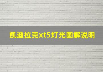 凯迪拉克xt5灯光图解说明