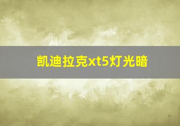 凯迪拉克xt5灯光暗