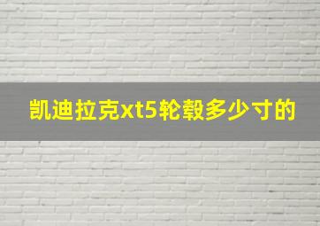 凯迪拉克xt5轮毂多少寸的