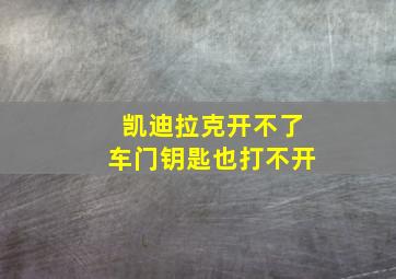 凯迪拉克开不了车门钥匙也打不开