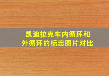 凯迪拉克车内循环和外循环的标志图片对比