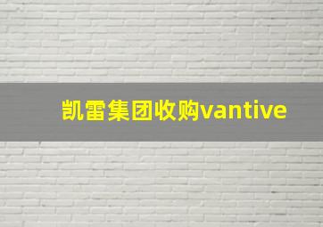 凯雷集团收购vantive