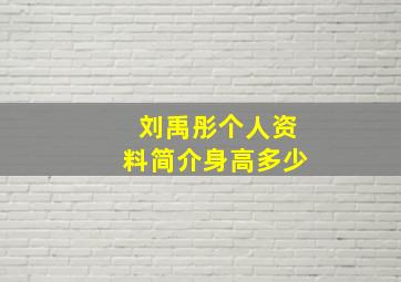 刘禹彤个人资料简介身高多少