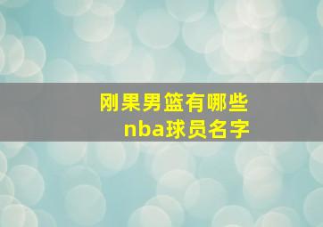 刚果男篮有哪些nba球员名字