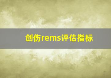 创伤rems评估指标