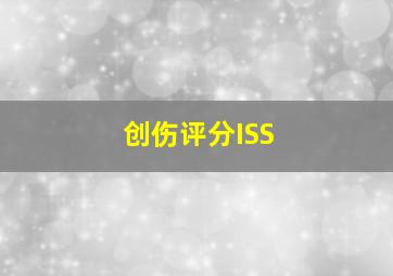 创伤评分ISS