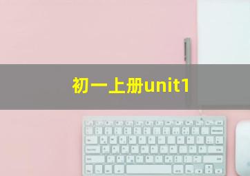 初一上册unit1