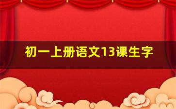 初一上册语文13课生字